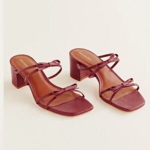 Reformation Elodie Block Heeled Sandal Sz 9